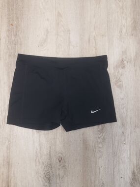 Nike Black Women's Athletic Running Shorts with Reflective Swoosh